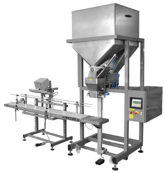 Semi-automatic dosing machines for granulates, loose and small pieces products